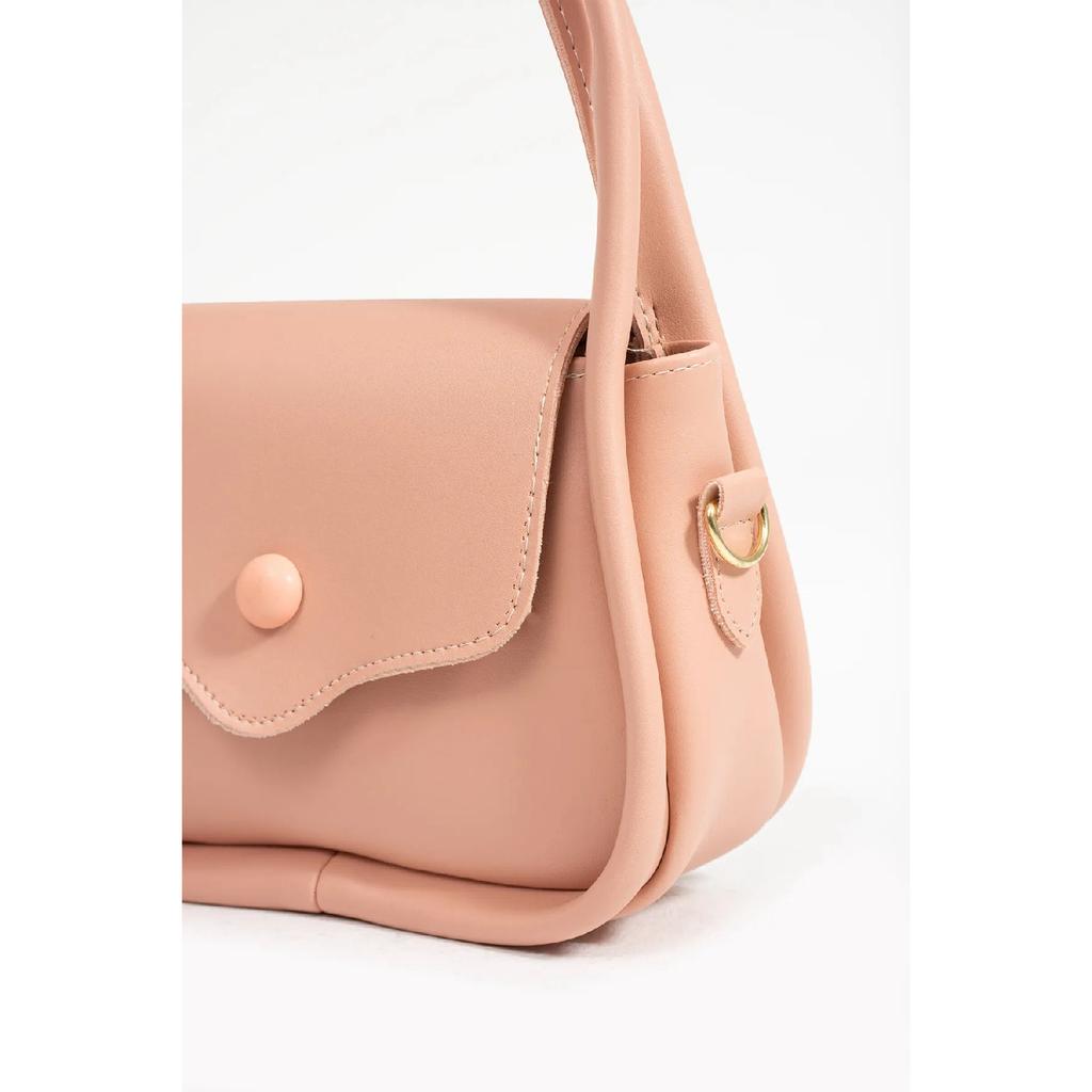 Dámská crossbody kabelka s dvojitým držadlem a magnetem