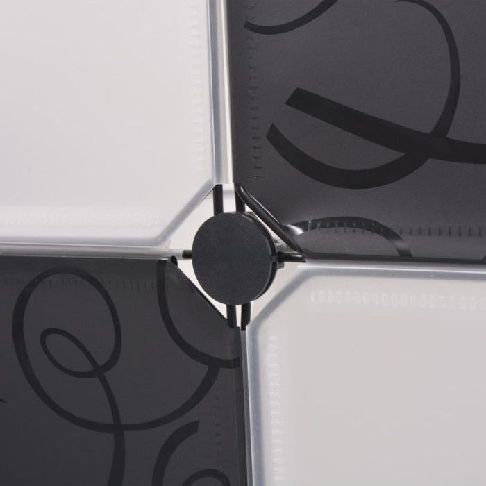 Organisateur de rangement cube - vidaXL - 9 compartiments - Noir/Blanc - Design contemporain - Durable