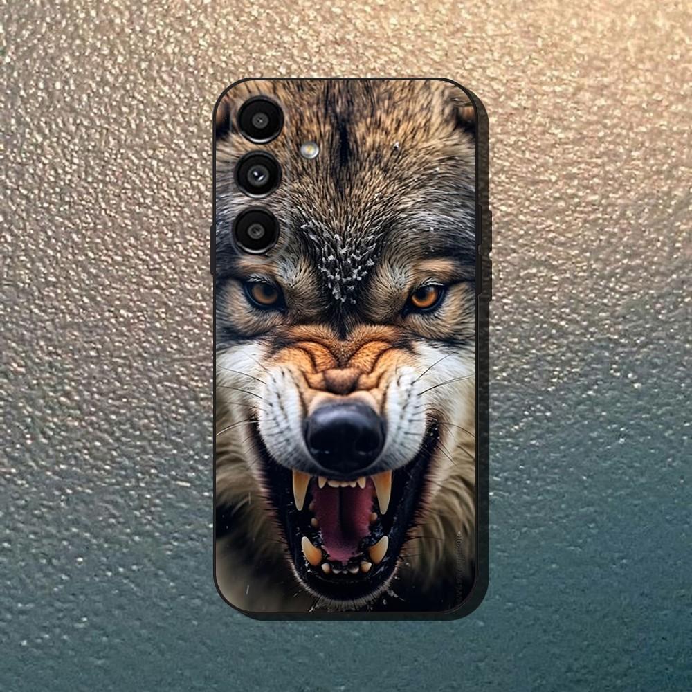wolf Phone Case For Samsung Galaxy A13,A21s,A22,A31,A32,A52,A53,A71,A80,Soft Black Shell