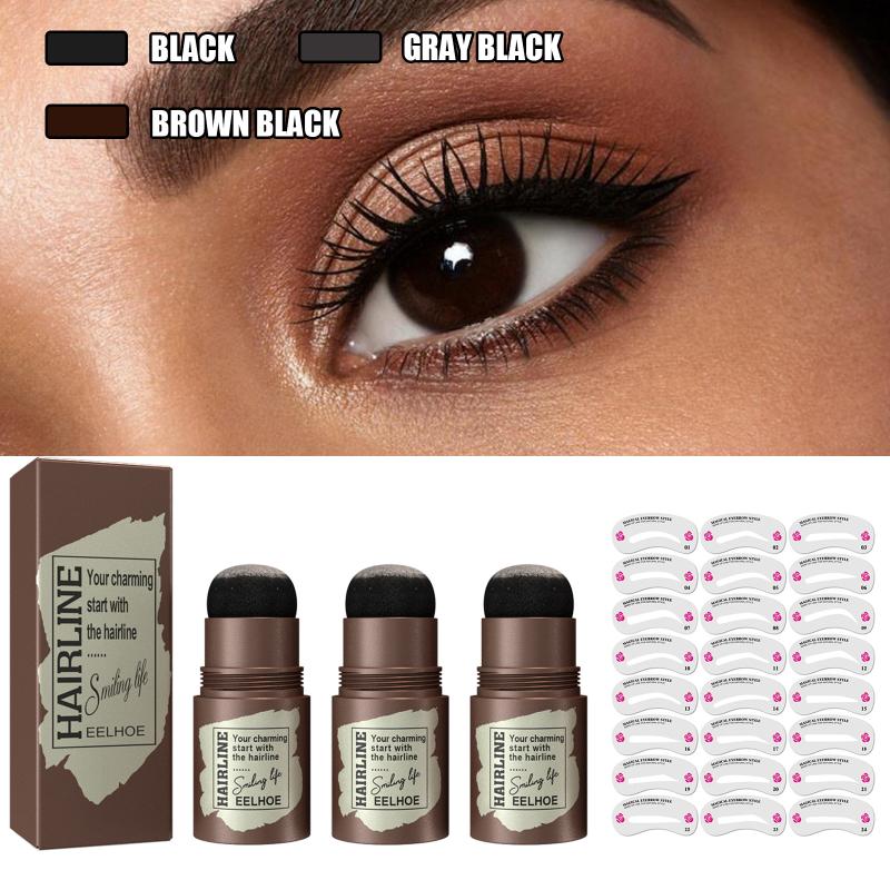 Eelhoe Hairline Brow Stamp Brow Pencil Hairline Brow Stamp Natural Lazy Person S Quick Brow Application Brow Stamp one size