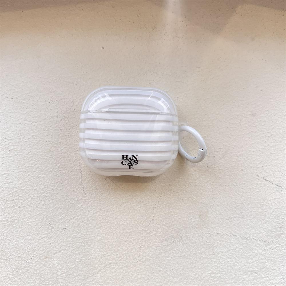 Niche Striped IMD Earphone Cover for Apple AirPods 1 /1 Generation Solid Color Creative Shell PRO1/PRO1 Anti-drop