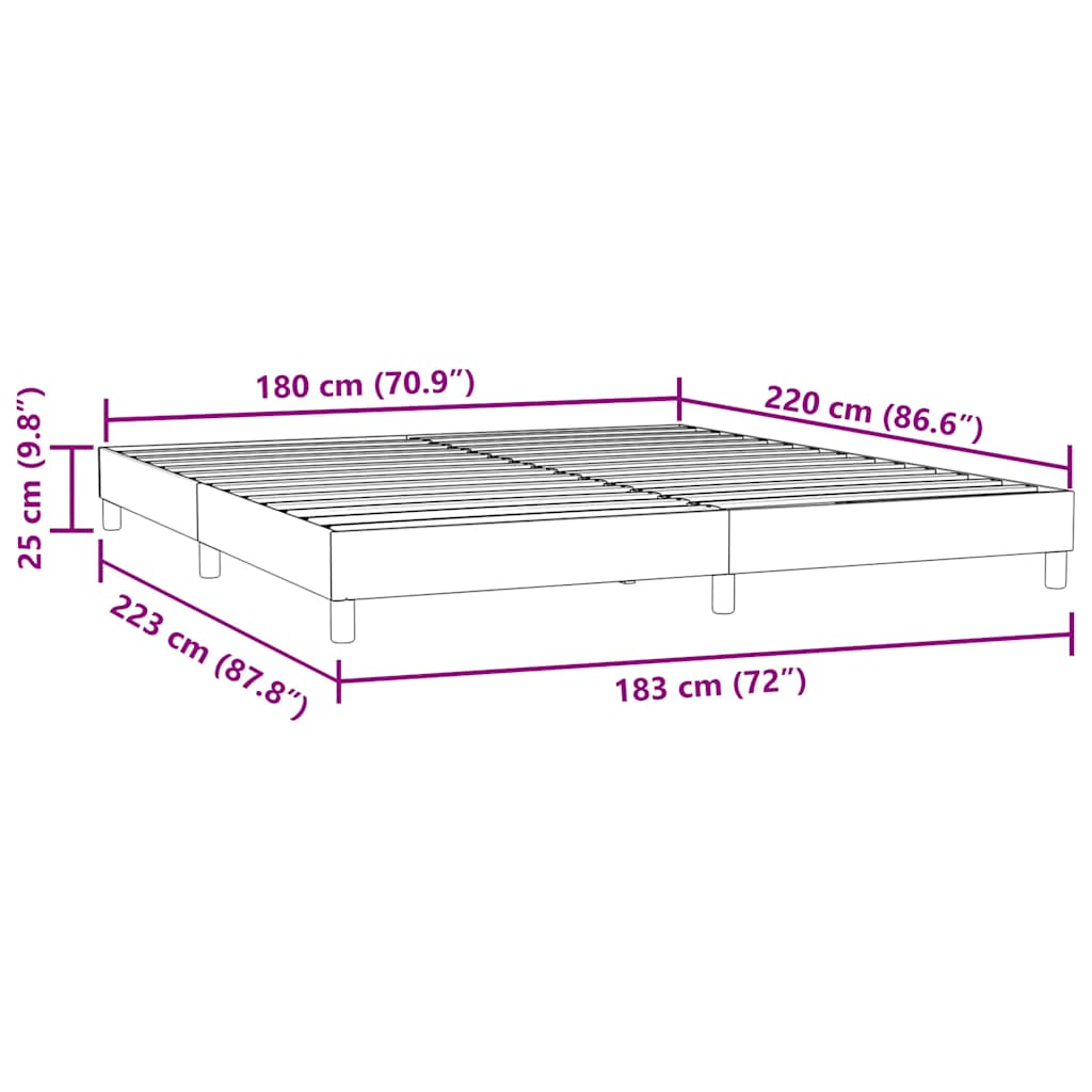 Box Spring Bed without Mattress Dark Green 180 x 220 cm Velvet