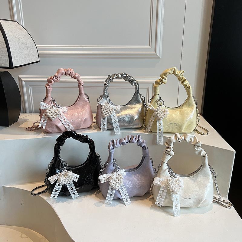 Simple niche portable shell bag women's 2025 summer new high-end chain letter messenger bag