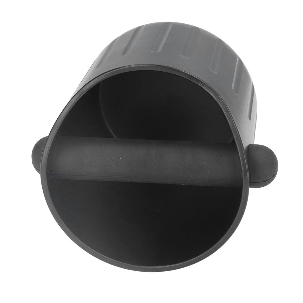 Coffee Grounds Bucket Portable ABS Coffee Knock Box with Skid Resistance Rubber Mat for Home Cafe Bar