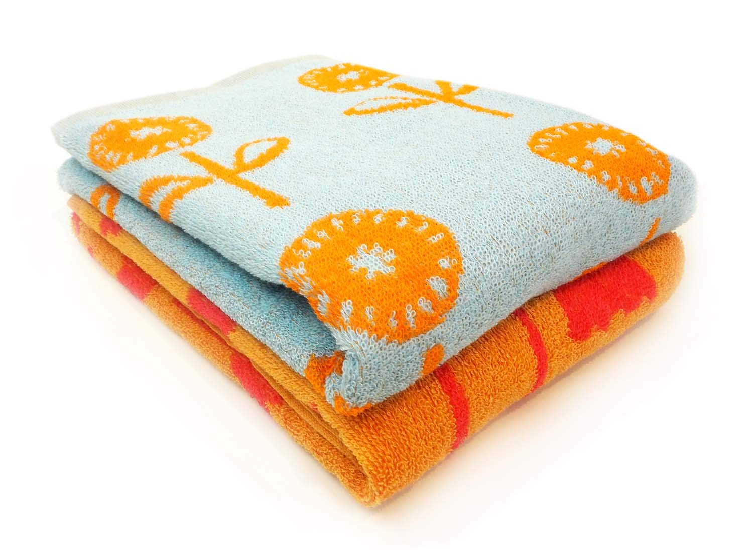 

Kosugizen Mini Bath Nordic Jacquard Floral 2 Colors 1 of 50 x 100 Small Bath Towels for Daily Set of Towels, Pattern, (2 Patterns), Each, cm, Use, 2,