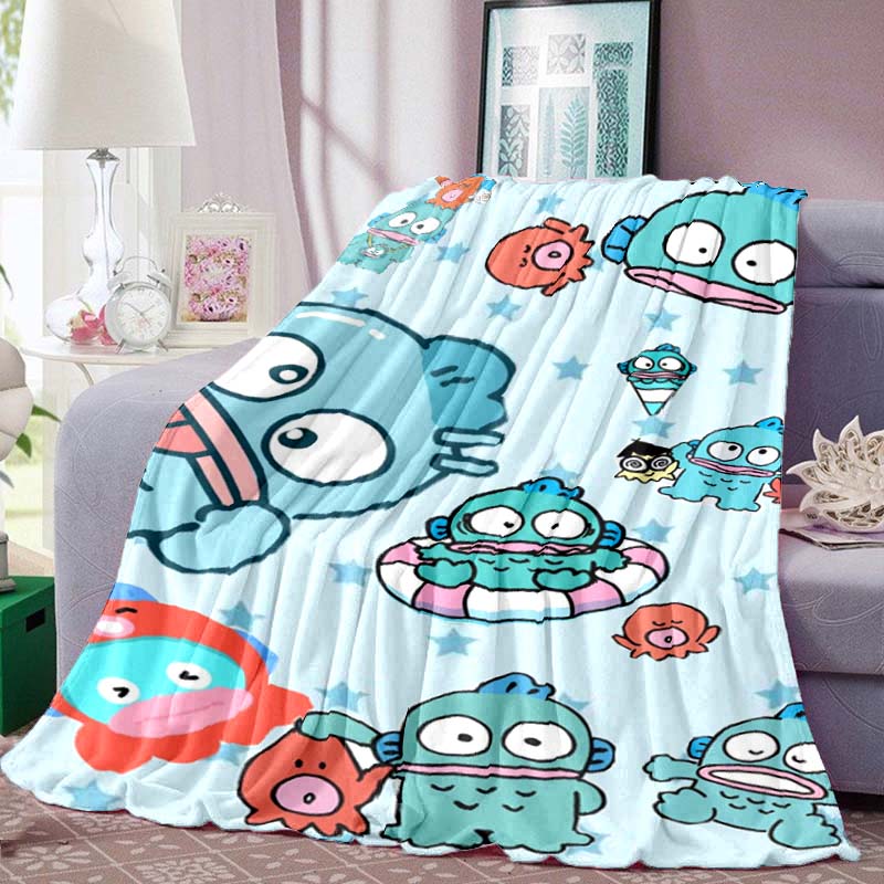 Cartoon Cute HANGYODON Soft Flannel Blanket Bedroom Sofa Picnic, Outdoor Leisure Gift BlanketW-1