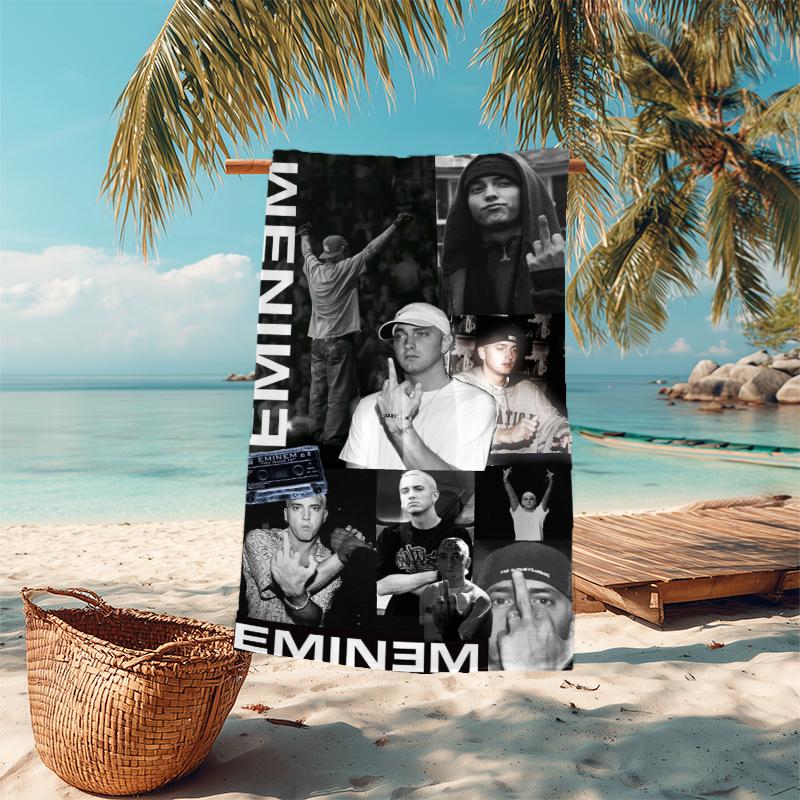 1Pc Eminem'S Urban Style Beach Towel Microfiber Beach Towel Thin Absorbent For Beach Swimming Yoga Bath Sports 091795