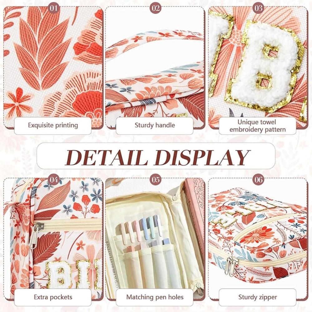 Flora Bible Cover  Case Dustproof Stationery Storage Organizer Book Storage Bag  Study Supplies