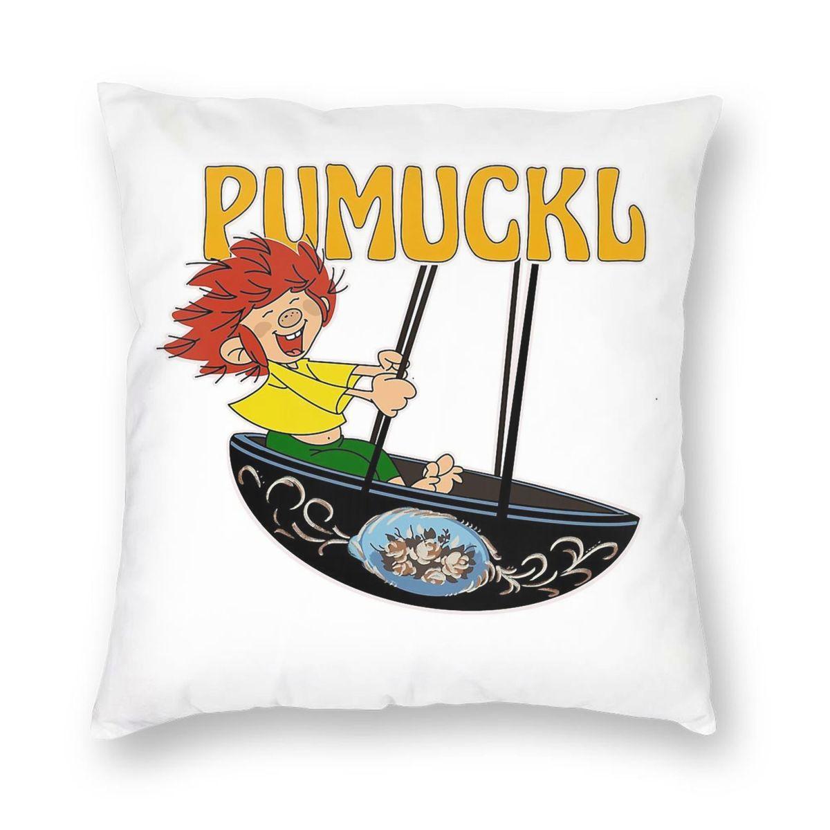 

Meister Eder Und Sein Pumuckl Square Pillowcase Polyester Linen Velvet Creative Zip Decorative Bed Cushion Case 12x12Inch