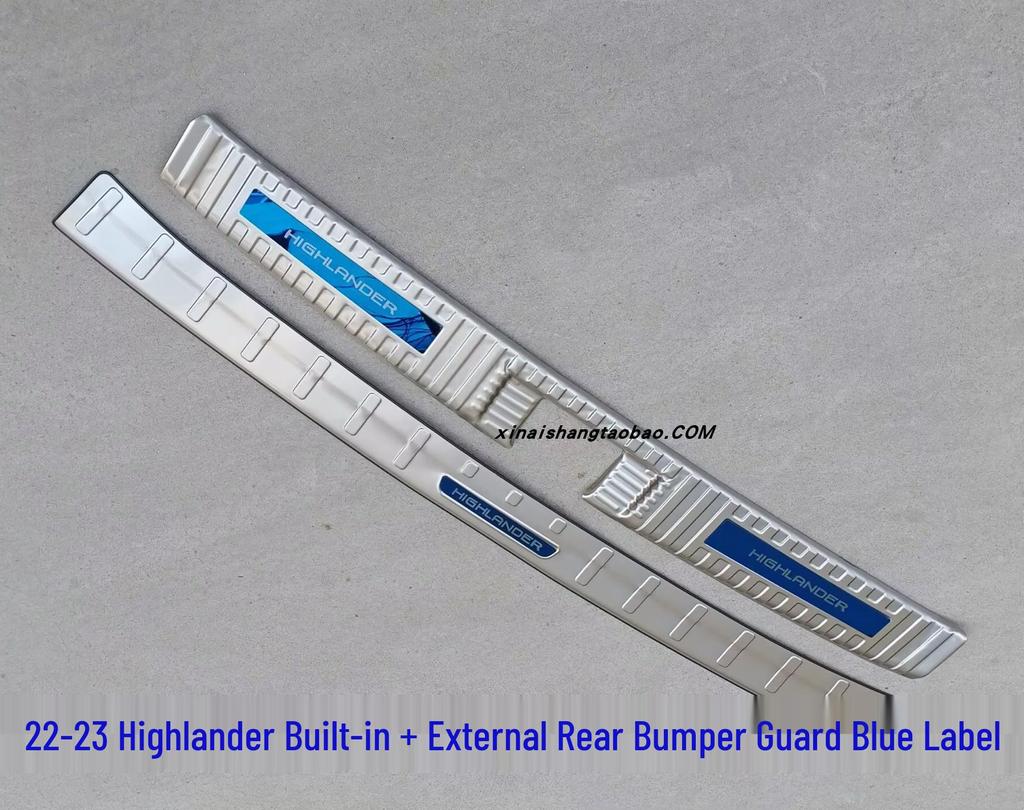 Rear Bumper Guard & Step for 2022-2024 Highlander, Crown Lu Fang Stainless Steel Trunk Protector