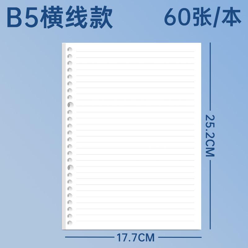 Multi Size Multi Pattern Loose Leaf Refill Paper For Student Notebook Binder