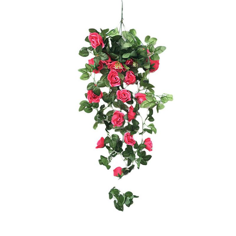 Artificial Flowers 90cm Silk Rose Fake Garland Vine Ivy Plant Leaves Decor Home