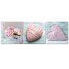 3er Bilderset Leinwandbild Heart of Love Pink