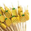 Good-100Pcs Disposable Bamboo Picks Food Fruit Cocktail Toothpicks Handmade Toothpicks Picnic Supplies Decoration