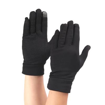 Black Non-Slip Gloves Unisex Autumn Winter for Men Women Thin Thermal Gloves Touch Screen Outdoor Non-Slip Riding Warm Gloves
