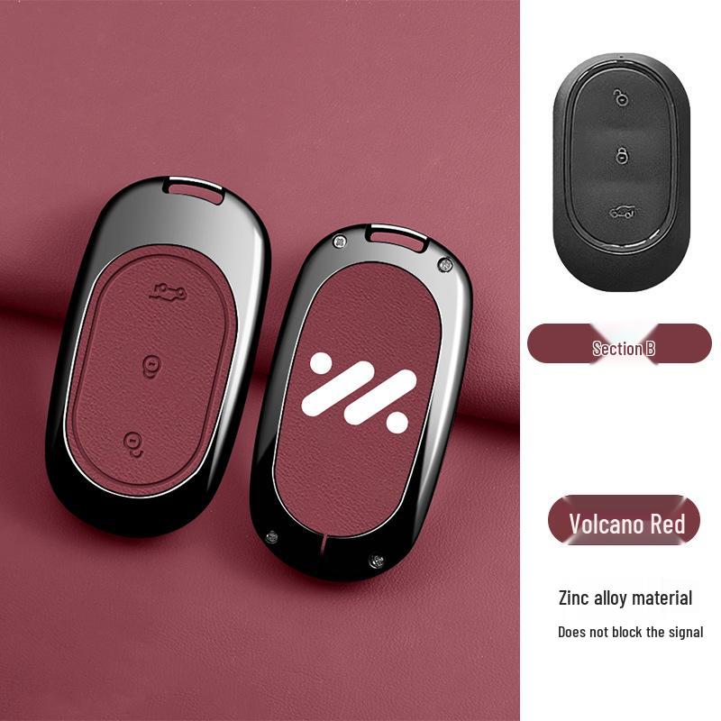 

High-End Zeekr LS6 Car Key Case: Anti-Drop Metal Buckle, Remote Control Protective Shell, Fits 25 Models, Unisex.
