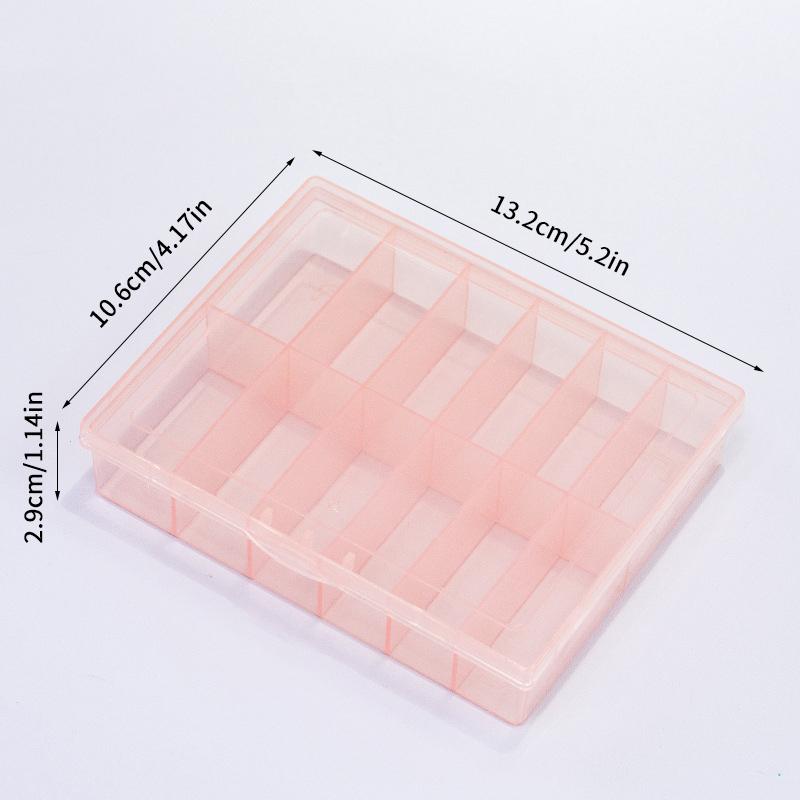 12 Grids Transparent Empty Nail Foils Storage Box Plastic Jewelry Beads Gems  False Nail Art Tips Box Case Organizer