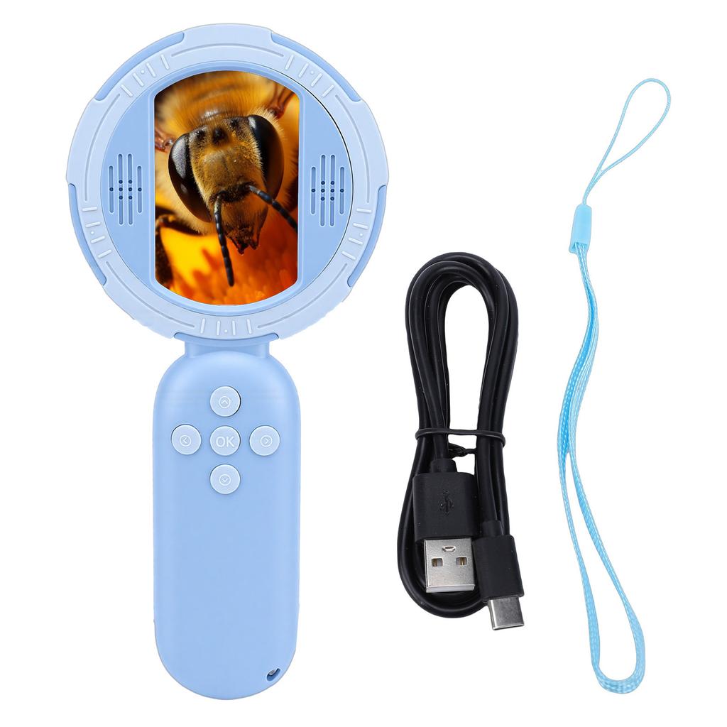Handheld Digital Microscope Portable Microscope Camera with 2 Inch Screen PC Compatible for Science Educational Fun