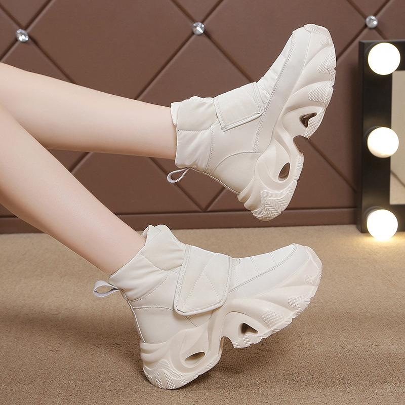 Snow boots women's short boots 2025 autumn and winter new velvet women's shoes versatile thick-soled muffin thickened warm cotton shoes