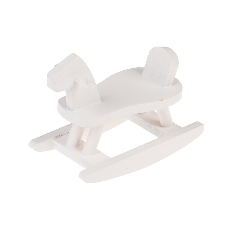 Wooden Crafts Rocking Horse Figurine Desk Decor Balance Art Adornment Miniature Rocking Horse Decorative Ornament Kids Gift