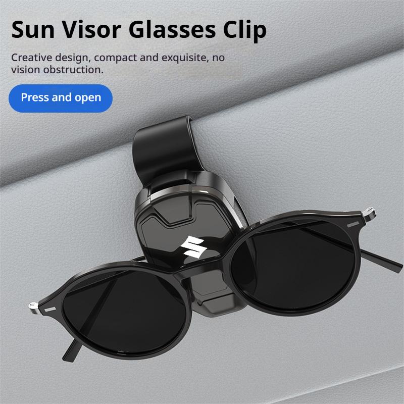 Car Sun Visor Glasses Holder Glasses Clip Car Sunglasses Holder Car Accessories Suitable for Suzuki Swift Jimny SX4 S Cross Alto