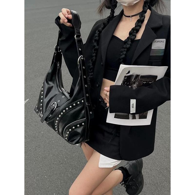 Underarm Bag, Fashionable and Retro Distressed Single-shoulder Tote Bag, French Crossbody Bag