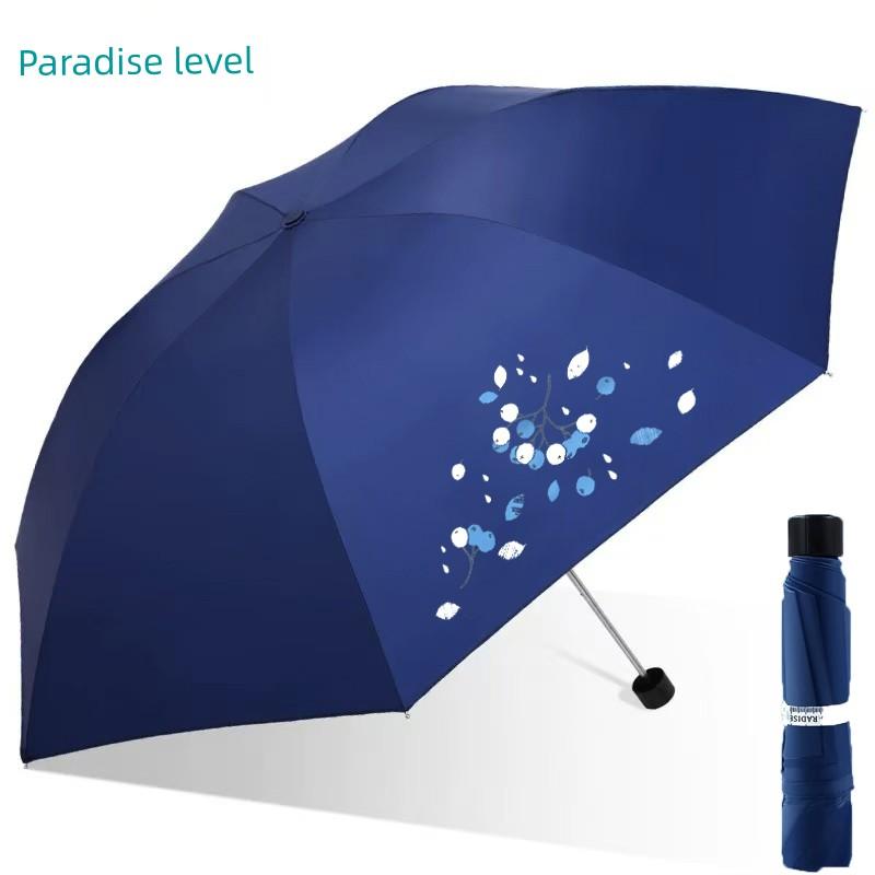 Paradise Umbrella, Dual-Purpose Umbrella for Sun and Rain, Non-Uv Protection, Women's Sunshade Umbrella, Sun Umbrella, Foldable, Student, Men'S