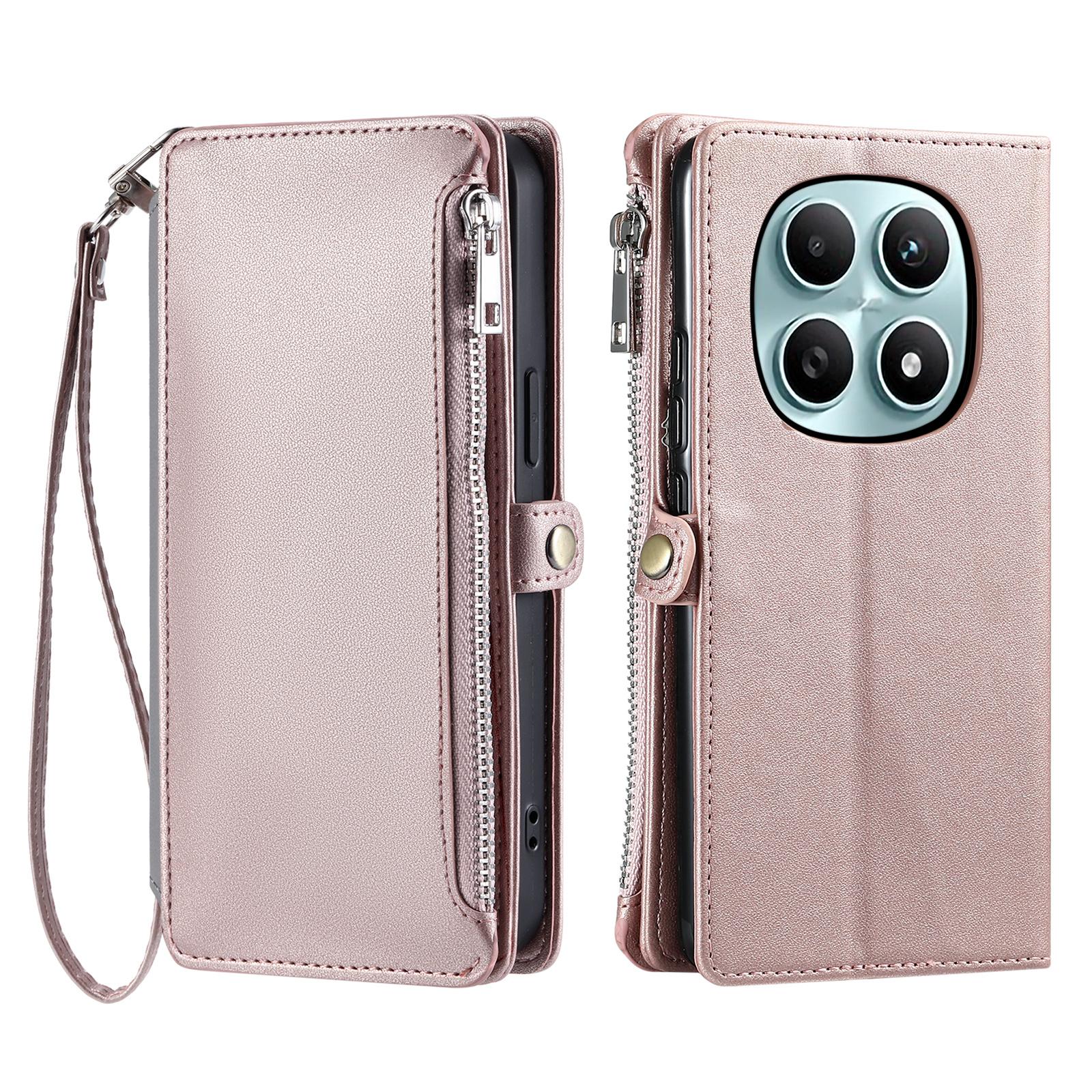 

Для Xiaomi Redmi Note 15 4G (Глобальный) Чехол-кошелек из ТПУ + ПУ кожи для телефона с ремешком на запястье