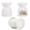 Modern Mini Sandalwood Ceramic Incense & Essential Oil Burner, Aromatherapy Lamp for Home