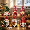 Christmas Tabletop Decorations Gnome Figurine, Resin Tomte with Tree Hat & Reindeer Holiday Home Decor Antlers, for Window Shelf, Xmas Gift Decorative