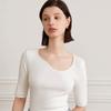 Waiwaiaiem Yy_Short-Sleeved Summer Knit Top_White