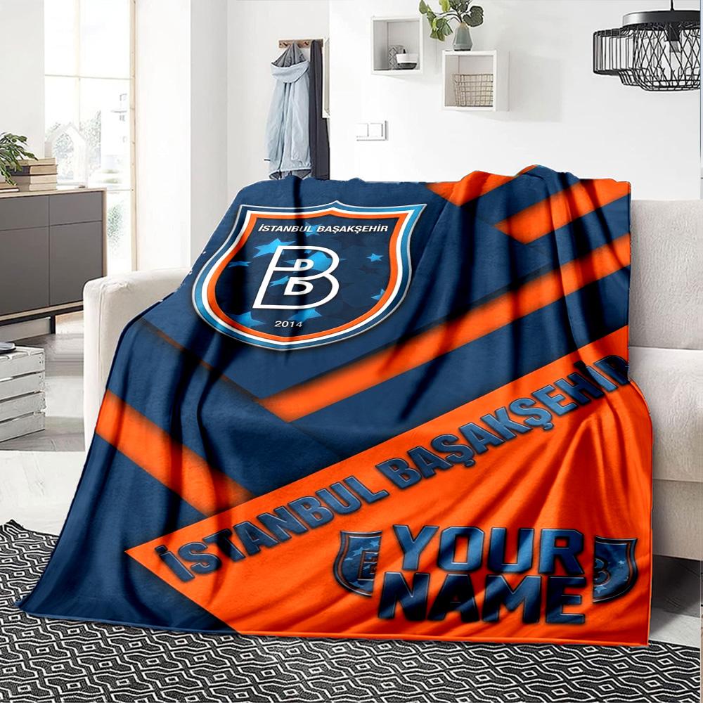 Name Custom Estambul Basaksehir Print Flannel Blanket High Quality Warm Comfortable Cover for All Seasons Perfect for Gifts Home Decor