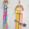 1Pc Wire Storage Pendant Strip Line Nordic Wind Woven Cartoon Wood Hairpin Finishing Wall Decoration