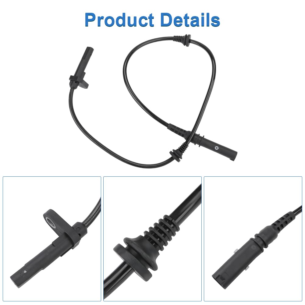 4 Pcs ABS Wheel Speed Sensors Compatible with BMW X5 X6 2008 2009 2010 2011 2012 2013 2014 2015 2016 2017 2018, Front and Rear abs Sensors,