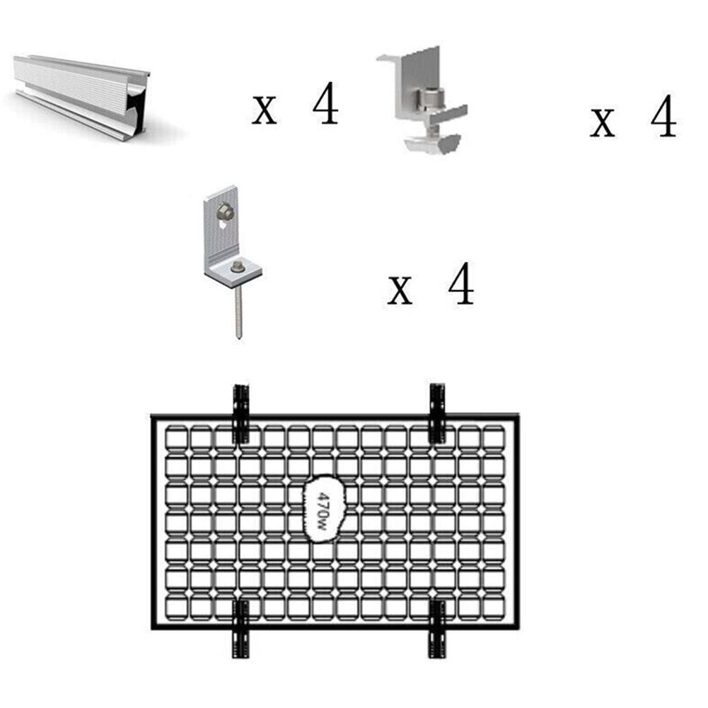Solární panel FV profil Alu montážní lišta Plochá střecha Kovová střecha Solární lišta
