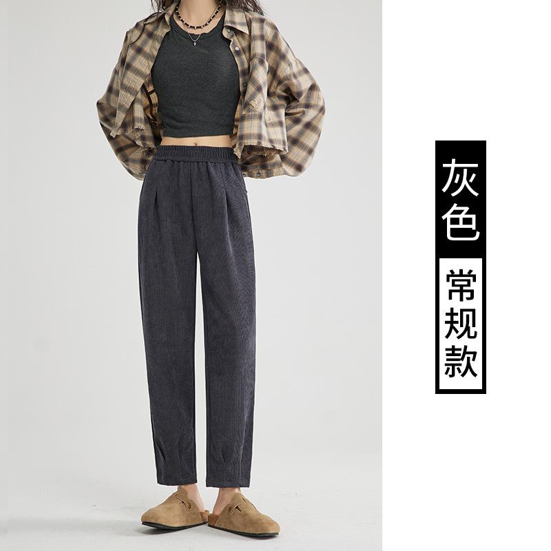 

Новые женские спортивные штаны весна-осень флисовые бриджи свободные с высокой посадкой тонкие вельветовые повседневные брюки 3XL