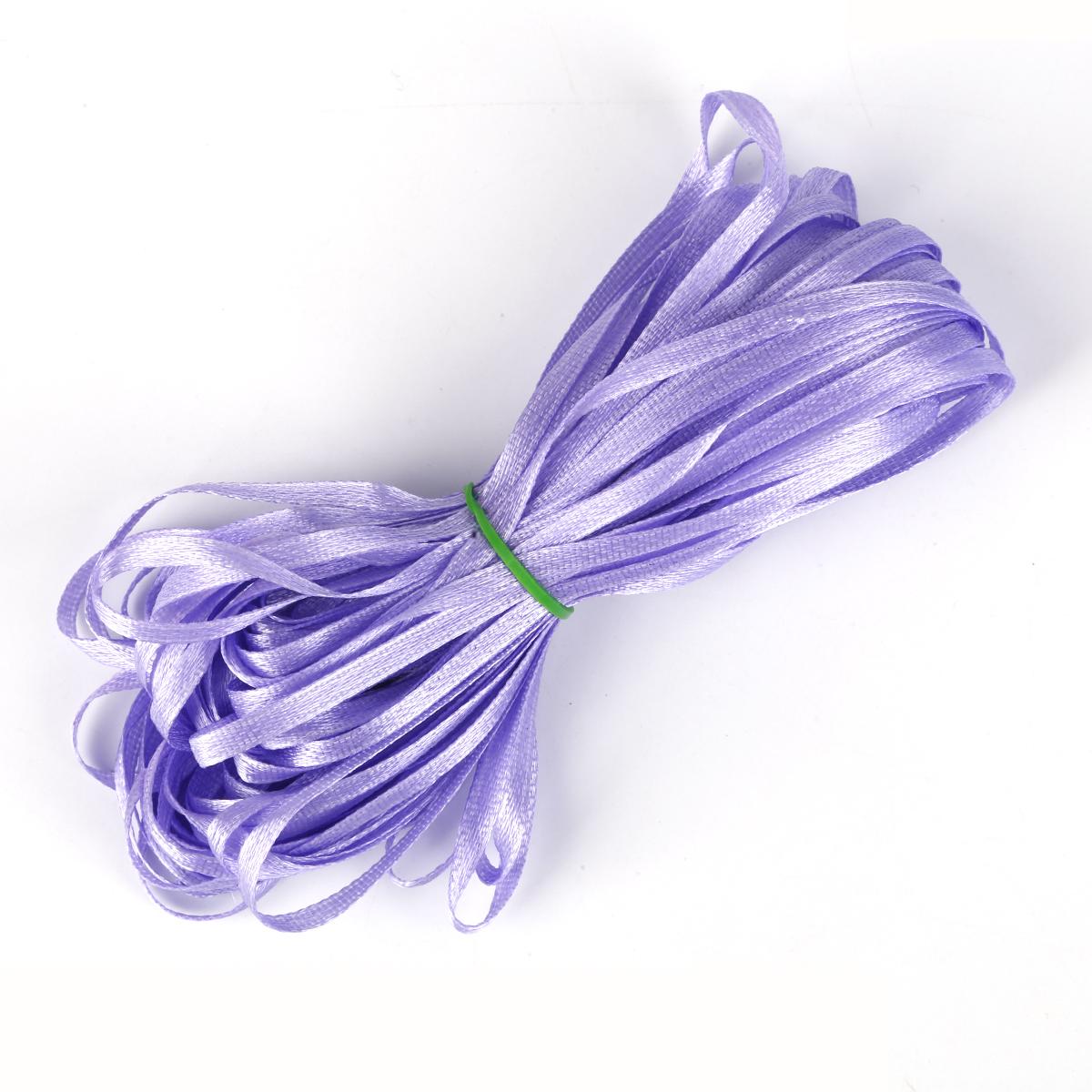

25 ярдов атласные ленты для свадьбы, дня рождения, подарочная упаковка, рождественские принадлежности для Хэллоуина, фестиваля, ленты для рукоделия своими руками 3mm 25yards светло-фиолетовый