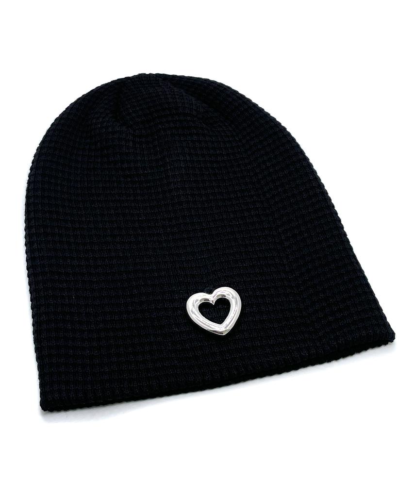 OTHER-worldly Heart Summer Knit Beanie [Black]