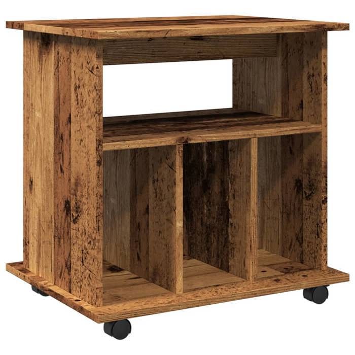 VidaXL Armoire à roulettes vieux bois 60x45x60 cm bois d'ingénierie, armoire, classeur mobile, meuble de bureau, armoire de 856662