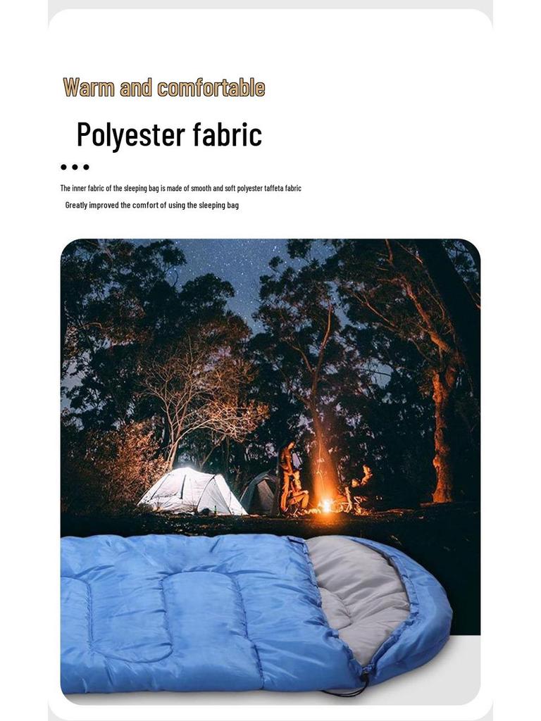 Two-in-One Winter Outdoor Camping & Travel Sleeping Bag: Dirt-Proof and Versatile for Adults
