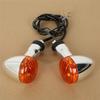 Amber Turn Signals Universal Motorcycle 10Mm For Honda Kawasaki Cruiser Boulevard M109R VRZ1800
