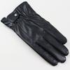 Winter Touch Screen Leather Gloves Men's Fleece Thickened