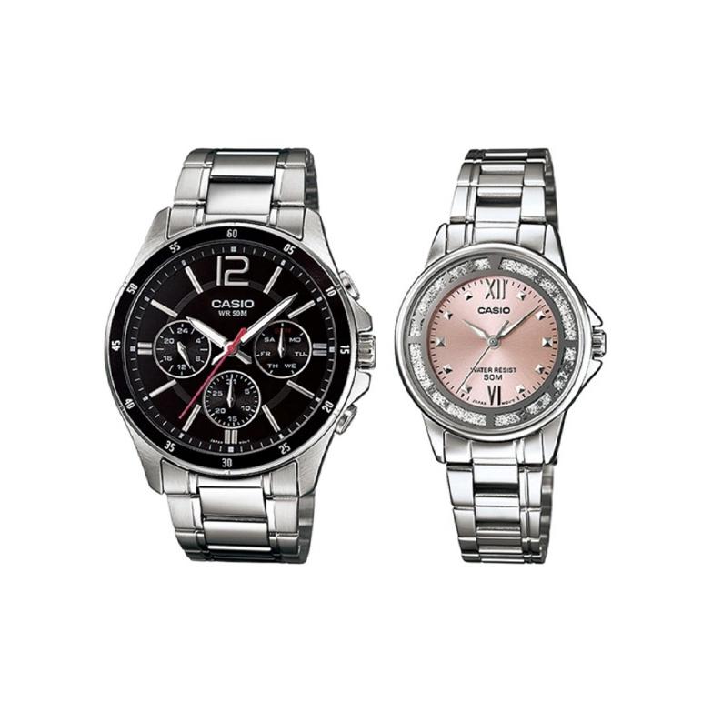 CASIO Unisex Standard Series Black Watch MTP-1374D-1ALTP-1391D-4AVDF Black Regular Box