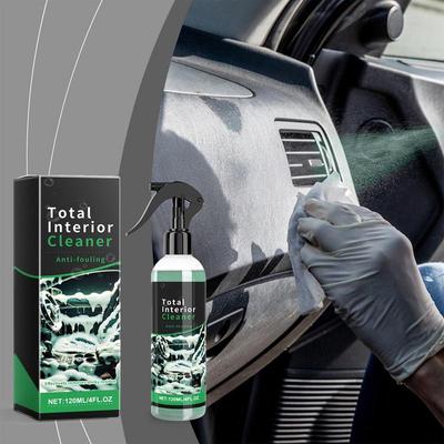 Auto Interior Cleaner 120ml Automotive Interior Cleaner Deep Cleaning Foam Car Interior Cleaner & Protectant Spray Safe On