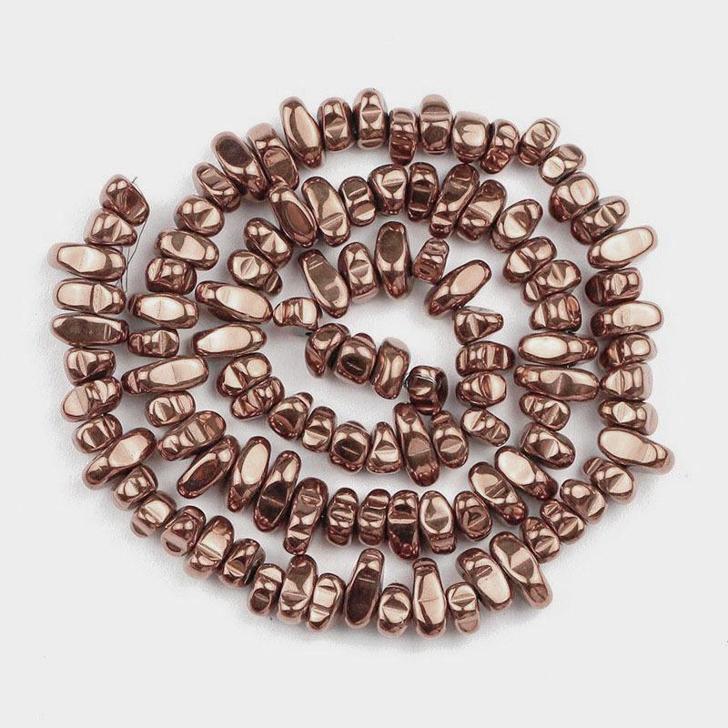 4-8mm Black Bile Stone Beads, Color Plated Loose Beads for DIY Bracelet or Necklace.