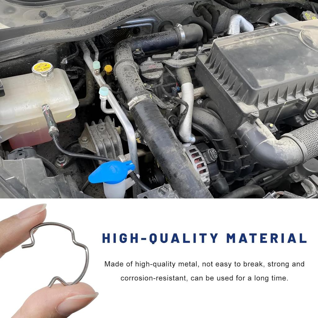 18 PCS Transmission Line Clips, 3 Sizes Rustproof Cooling Line Retainer Clip Replacement, 800-801 Quick Connector Hose Retaining Clips for Most Cars,