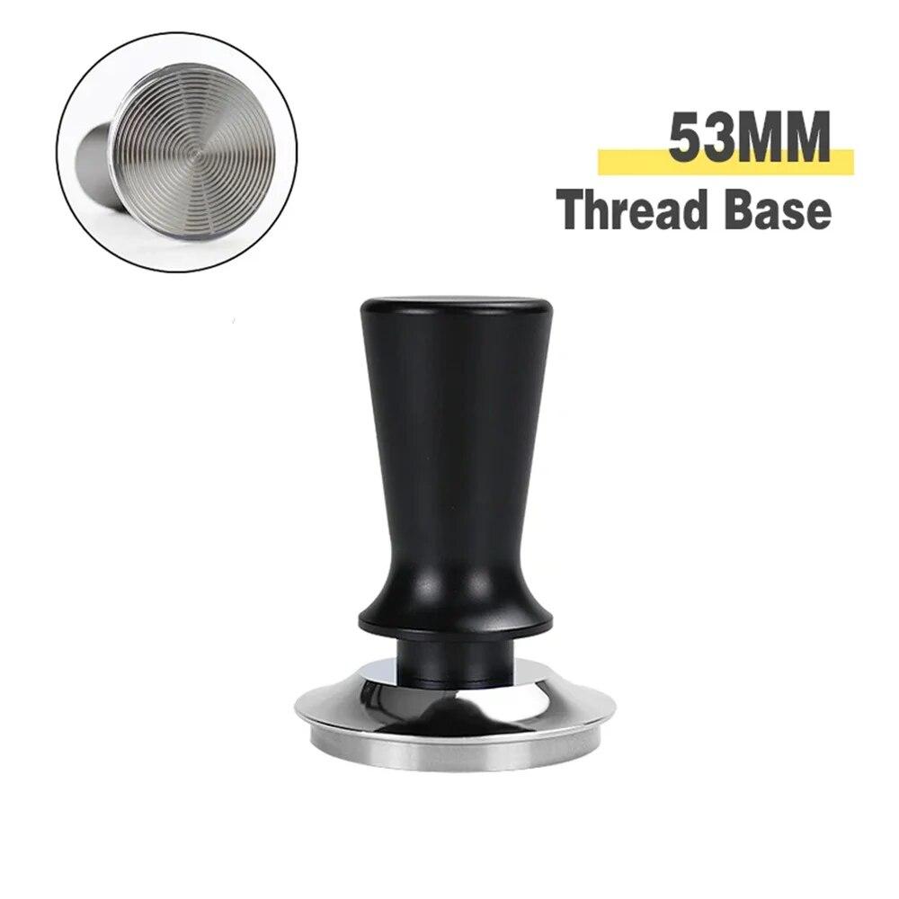 

51mm 53mm 58mm Coffee Tampers Spring Loaded Coffee Tamper Ripple Base Aluminum Self Leveling Espresso Tamper Coffee Tamper Kit