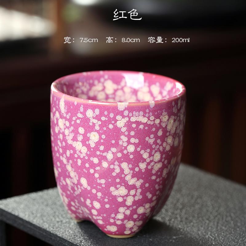 Japanese Style Kiln Change Ceramic Tea Cup Drinkware for Household Office Kung Fu Cups Coffee Mug Wine Drinkware Accessories