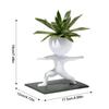 Succulent Plant Pots Weightlifting Running Yoga Human Shaped Succulent Pot Resin Creative Decorative Plant Pot for Mantel Table Bathroom