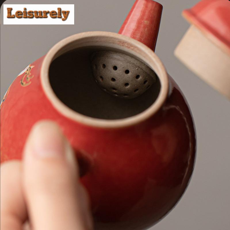 Nine Colored Deer Tea Set Complete Set Creative Tea Ceremony Set Household Tea Brewing Teapot And Tea Cup Set Tea Items Craft